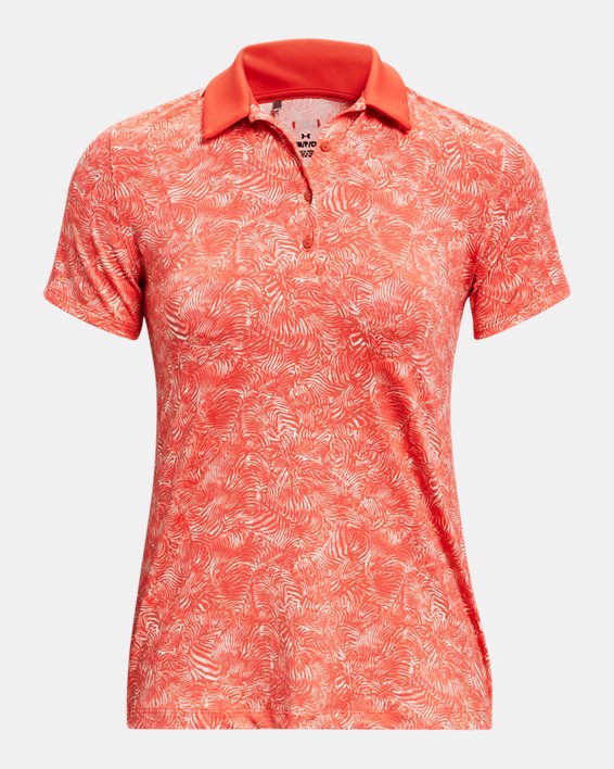 Women's UA Playoff Printed Polo, Red, pdpMainDesktop image number 4